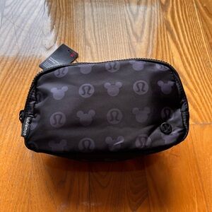 Lululemon X Disney Everywhere Belt Bag Mickey Logo Print Black - New - RARE
